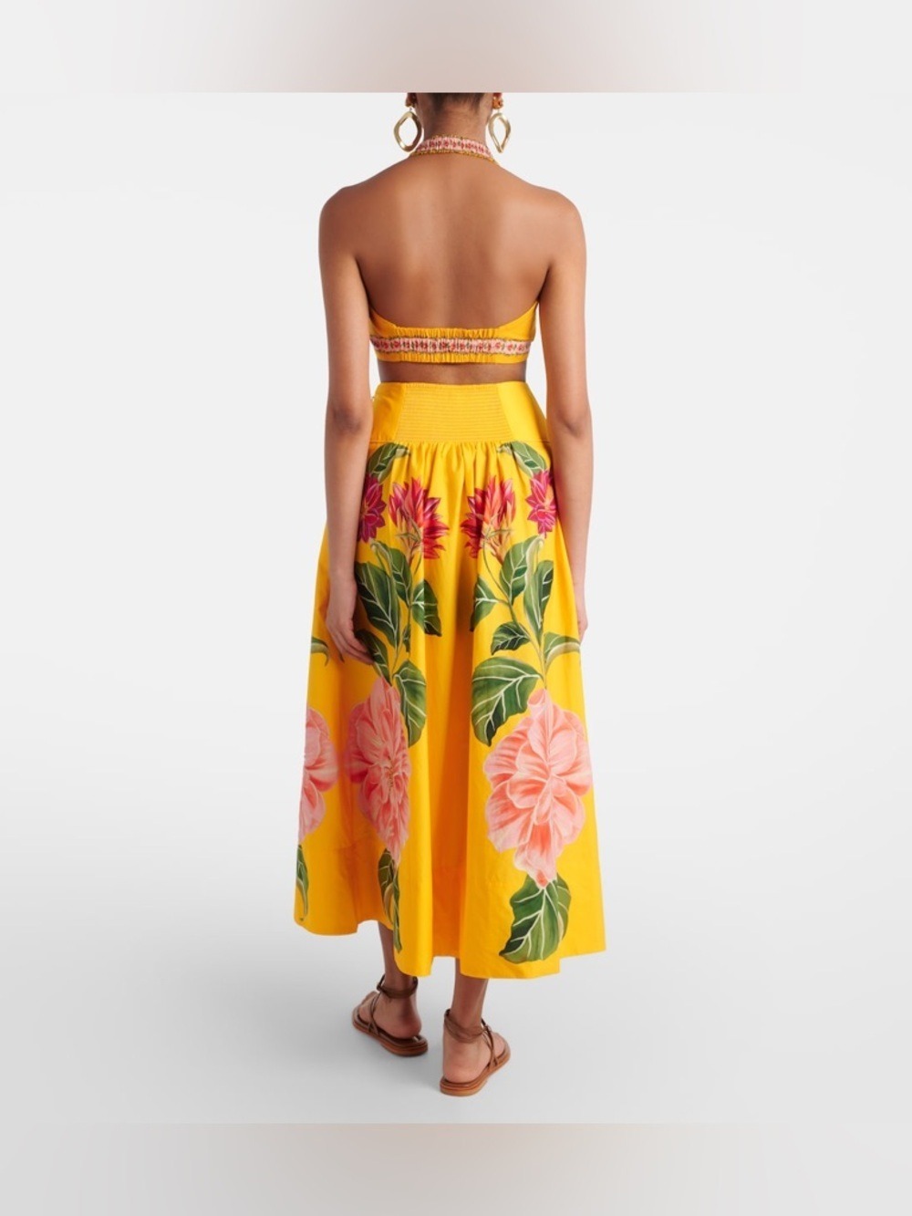 Farm Rio Spring Awakening cotton crop top - Picture 5 of 7